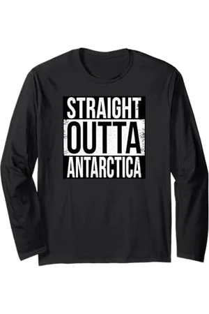 Straight Outta Words OUTTA DRITTA ANTARTICA Maglia a Manica