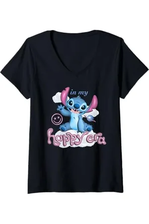 Disney Donna Lilo & Stitch Bubble Pop "In My Happy Era" Stitch Maglietta con Collo a V
