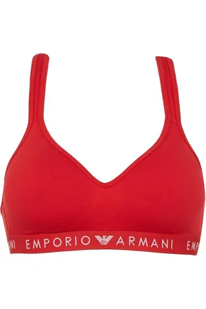 Emporio Armani Iconic Logoband Padded Bralette Bra, , L Women