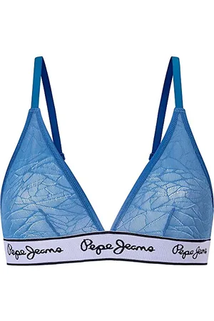 Pepe Jeans Mesh Bra A, Reggiseno Donna, (Dulwich Blue),XL