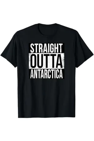 Straight Outta Words OUTTA DRITTA ANTARTICA Maglietta