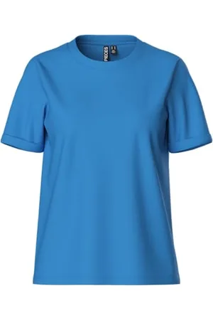 Pieces® Pcria SS Fold Up Solid Tee Noos BC T-Shirt, , L Donna