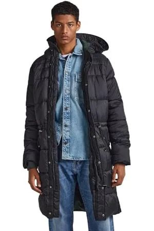 Pepe Jeans Blai, Puffer Parka Uomo, (Black),M
