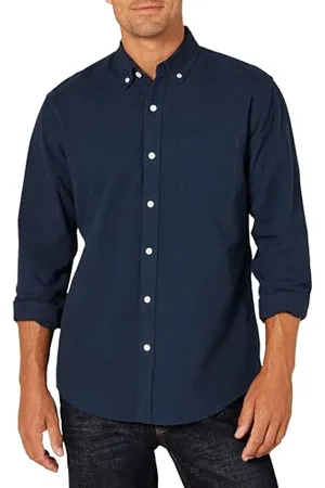 Amazon Camicia Oxford con Tasca a Maniche Lunghe vestibilità Regolare Uomo, , M