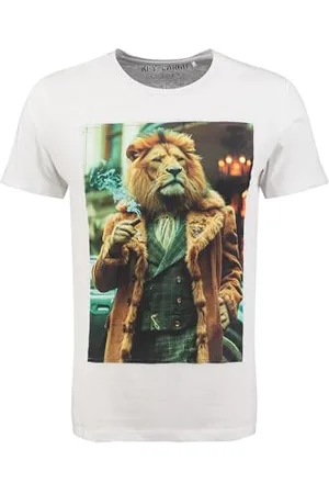 Key Largo Klelegant Lion Round T-Shirt, (1000), XL Uomo