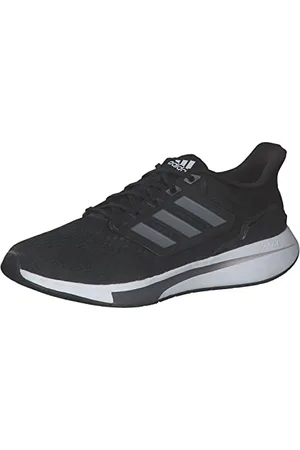 adidas Eq21 Run, Scarpe da Running Uomo, Nero, Arancione, Grigio (Negbás Hiemet Carbon), 45 1/3 EU