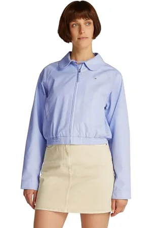 Tommy Hilfiger Donna Giacca Cotton Impermeabile, Blu (Sweet ), M