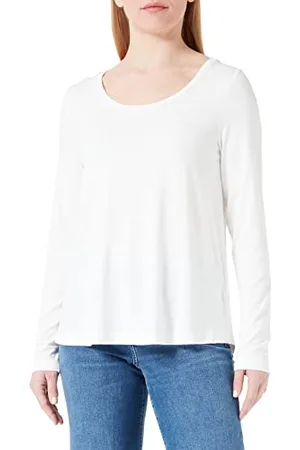 Marc O’ Polo Marc OߴPolo Donna Maglietta a Maniche Lunghe con Scollo Rotondo Relaxed Fit, (off White), M