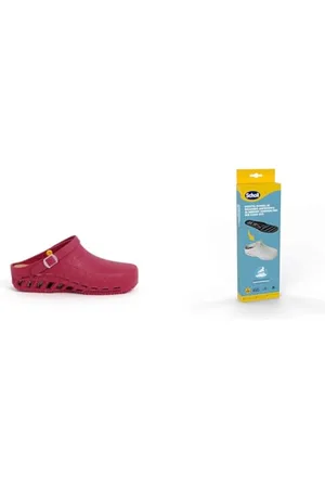 Scholl Clog Evo Vino Solette Antistatiche PRO in Memory Cushion per Clog Evo - Vino/Nero