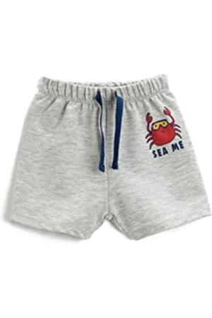 Koton Shorts Drawstring Elastic Waistband Crab Printed Pantaloncini, (Grm), 9-12 Mesi Babyboys