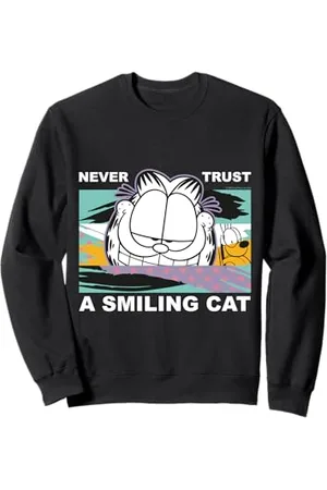 Garfield Mai fidarsi di un gatto sorridente Felpa