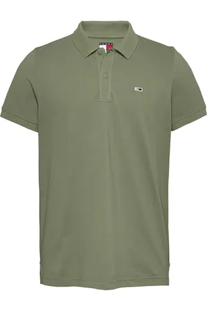 Tommy Hilfiger Maglietta Polo Uomo Maniche Corte Slim Placket Slim Fit, Verde (Aruba ), 4XL