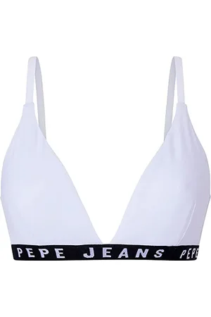 Pepe Jeans Logo Bra B, Reggiseno Donna, (White),XL