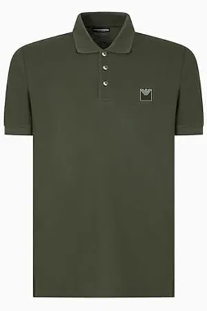 Emporio Armani Satin Label Polo Beachwear Uomo, , M