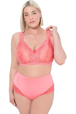 Ulla Popken Bralette, Spitze, Reißverschluss, ohne Bügel Bustier, Pizzo, Zip Frontale, , 110D Donna