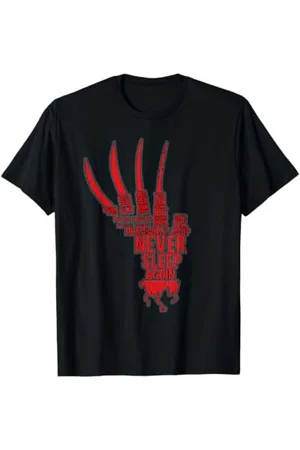 A Nightmare On Elm Street Freddy Krueger Never Sleep - Film spaventoso Claw Typo Horror Art Maglietta