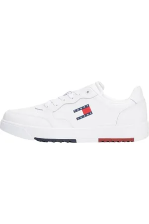 Tommy Hilfiger Uomo Sneakers con Suola Preformata Retro Essential Scarpe, (White), 46