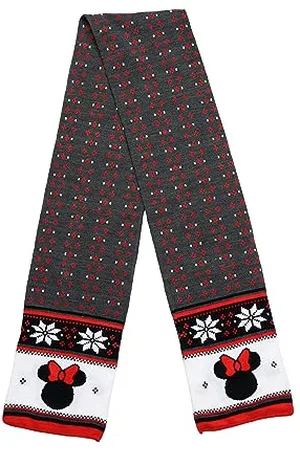 Disney Lunga Sciarpa per Il Freddo, Bianco/Grigio, Etichettalia Unica Donna