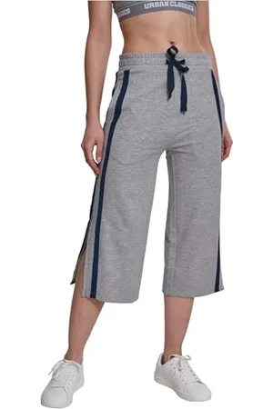 Urban classics Ladies Taped Terry Culotte, Pantaloni sportivi Donna, Grigio / Navy, L
