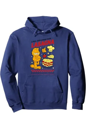 Garfield Gatto con le lasagne Felpa con Cappuccio