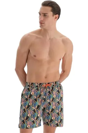 Dagi Fashion Swim Shorts Costume da Bagno, Verde-Antracite, XL Uomo