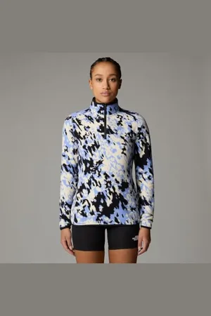 The North Face NF0A859165U W 100 Glacier Printed 1/4 Zip - EU Maglia Lunga Donna Taglia S