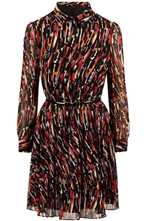 Apart Vestito, Nero/Multicolore, 44 Donna