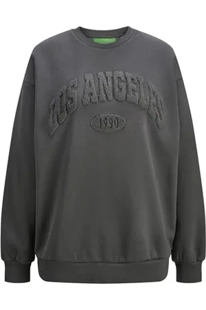 JACK & JONES JJXX Jxliva Loose LS Print Crew Swt Maglia di Tuta, , L Donna