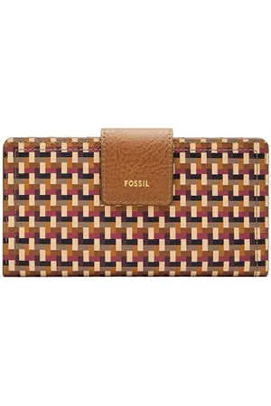 Fossil Clutch con cinturino Logan da donna in tessuto rivestito di poliuretano, SL10057564