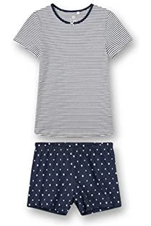 Sanetta Schlafanzug Kurz Blau Set di Pigiama, Blu Nordico, 164 cm Bambina
