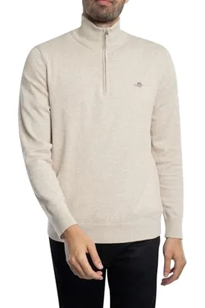 GANT Classic Cotton Halfzip Maglione, , XL Uomo