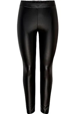 JDY Stine Pu Leggings Jrs Noos, Leggings Donna, (Schwarz), M