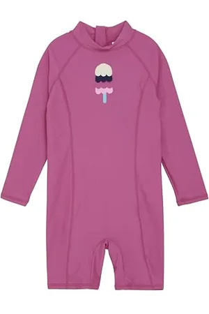 CareTec Swim Suit L/S- Girls, Costume da Bagno Bambine e ragazze, (Raspberry Rose), 104