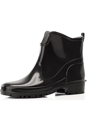 Ladeheid Stivaletti Donna in Gomma PVC Stivaletti Impermeabili da Donna Stivali Corti Eleganti in Gomma per la Pioggia per la Primavera e l