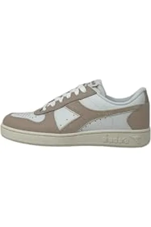 Diadora Magic Basket Low Leather Wn, Scarpe da Ginnastica Donna, White/Whisper Pink, 40 EU