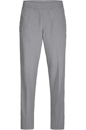 JACK & JONES Jpstkane Jjedwin Jogger Noos Pantaloni in Tessuto, Grigio Melange, M Uomo