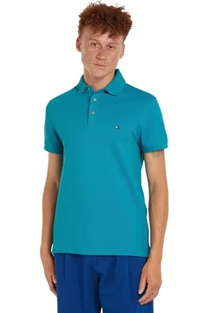 Tommy Hilfiger 1985 Slim Polo Uomo, (Surf Blue), XS