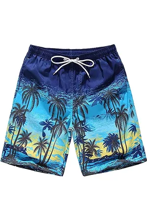 LITTLE HAND Costume da Bagno da Spiaggia Pantaloncini da tavola, Blu 3, 7-8 Anni Bambini e Ragazzi