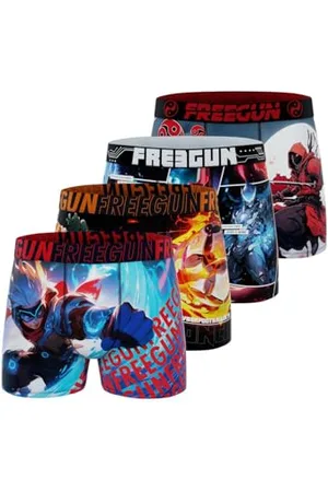 Freegun Boxer Bambino Heroes, Slip Ragazzo Traspirante, Elastico e Morbido (Set di 3), Taglia 10/12 Anni