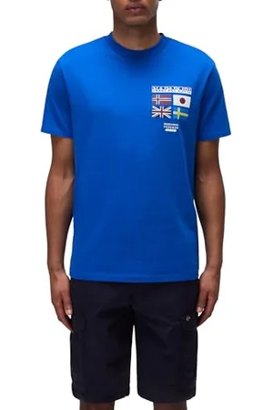 Napapijri Uomo T-Shirt a Maniche Corte Sere Verde XXL