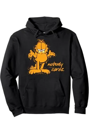 Garfield Nobody Cares Gatto Felpa con Cappuccio