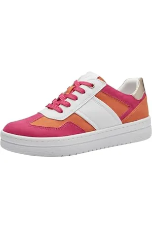 Marco Tozzi Sneakers Donna Basse con Suola Grossa Vegane, (White Pink), 42 EU