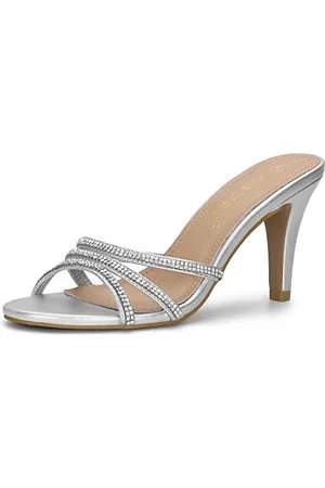 Allegra K Donna Ciabatte con Strass sul Tallone 38.5
