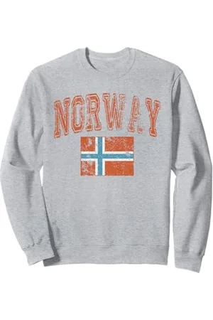 Threadrock Bandiera norvegese vintage retrò sbiadita Felpa