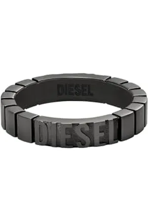 Diesel Font DX16120609 - Anello da uomo grigio in acciaio INOX, Acciaio inossidabile, Nessuna pietra preziosa