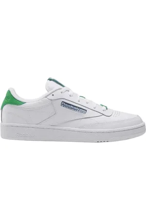 Reebok Club C 85, Scarpe da Ginnastica Uomo, WHITE/SPORT GREEN/BLUE SLATE, 45 EU