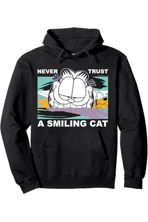 Garfield Mai fidarsi di un gatto sorridente Felpa con Cappuccio