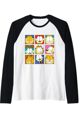 Garfield Odie All Faces Classic Maglia con Maniche Raglan
