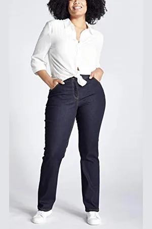 Ulla Popken Straight-Jeans, Jeans Donna, (Dark Blue Denim), 42W / 32L