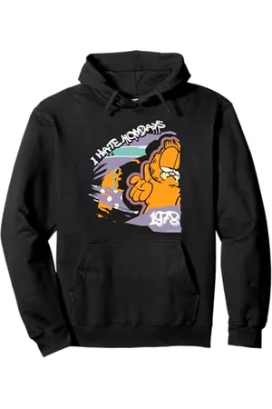 Garfield Odio il lunedì Streetwear Felpa con Cappuccio
